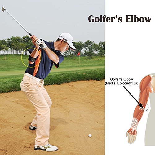 Codera ajustable antebrazo Guardia Codo de tenis Golf correa soporte para tenis golfista alivio del dolor tendinitis con almohadillas de compresión para hombres mujeres Diseño Versátil