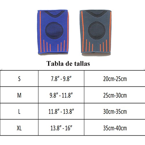 Codera para Proteger el Brazo, Levantar Pesas, Codo de Tenista y Golfista, Powerlifting, Gimnasia, Correr, Culturismo, Deportes y Tendinitis (S, Azul)
