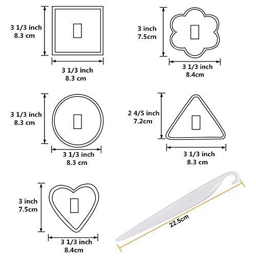 CODIRATO Anillos de Acero Inoxidable para Tartas, Mousse Molde con 1 Rascador de Plástico Círculo Pastel Molde para Hacer Ensaladas, Pasteles, Mousses y Postres