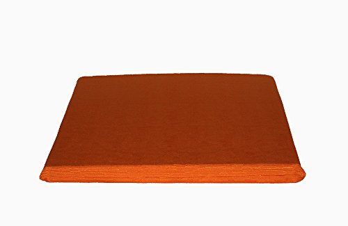 Cojin Cuadrado para sillas de Cocina (Pack de 4 Unidades) - Made In Italy + Hechos a ManoMedidas 45X45X3 Cm: Color Naranja