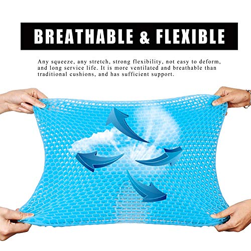 Cojín de gel de gran tamaño, descompresión súper transpirable y helada, práctico cojín multifuncional para el trabajo y el hogar
