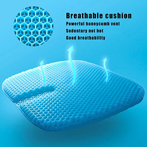 Cojín de gel de gran tamaño, descompresión súper transpirable y helada, práctico cojín multifuncional para el trabajo y el hogar