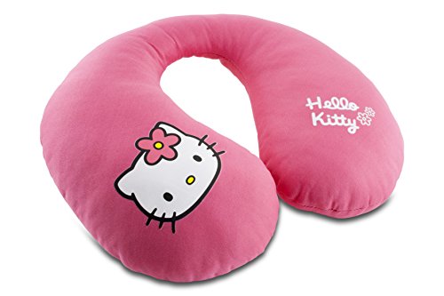Cojin para coche para niños - en forma de U - Hello Kitty - Almohadilla cervical – Rosa