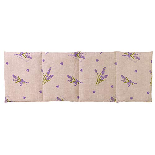 Cojín térmico compartimentado en 4 con semillas de colza 60x20cm - Almohada térmica para microondas - Calor y frío - Saco térmico con semillas (Color: campestre romantico)