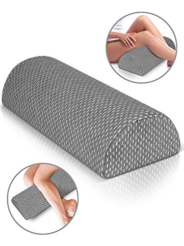 Cojines cilindricos para relajar las piernas y las rodillas - Cojin lumbar con funda lavable certificada por OEKO TEX - Almohada piernas dormir con cojín de espuma con memoria - Cojines para sofa