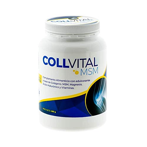 Colageno Collvital en polvo con MSM, Magnesio, Ácido hialuronico y vitaminas con sabor a vainilla 368Gr en polvo