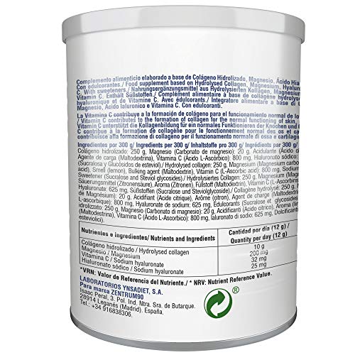 Colágeno Con Magnesio – Vitamina C – Ácido Hialurónico - Colágeno hidrolizado en polvo con magnesio Para la Salud de Tus huesos y articulaciones – 300 gramos
