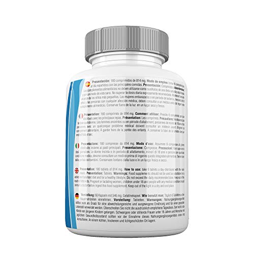 Colageno hidrolizado con magnesio, calcio, vitamina C y D, mas Silicio, protege huesos, articulaciones, piel, uñas y cabello, 180 comprimidos, recuperaciones, deportistas, antoxidante, novonatur.