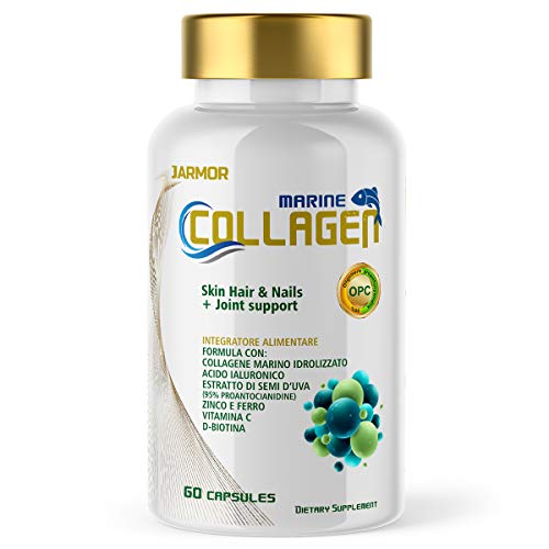 COLÁGENO MARINO con ÁCIDO HIALURÓNICO Biotina Zinc Hierro Vitamina C Huesos Articulaciones