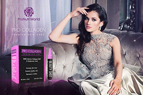 Colágeno Marino Hidrolizado Líquido con Ácido Hialurónico, Q10, Bebida Dosis Alta 5000mg, Anti Envejecimiento | Suplemento Natural, Vitamina C y Zinc, Para Piel Cabello, 20 Ampollas Bebibles