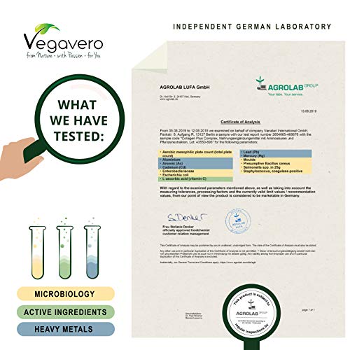Colágeno Vegano Complex Vegavero® | Regenerador Cartílago + Articulaciones y Huesos + Anti Aging & Antioxidante | 120 Cápsulas | Con L-Prolina + L-Lisina | Sin Aditivos | Vegan Collagen