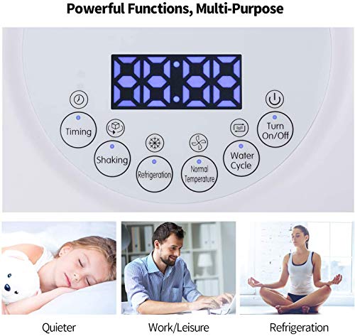 ColdMan Aire Acondicionado Portátil, 180 ° Giratorio Purificador de Aire y Enfriador de Aire, Nuevo 2020 Silencioso Aire Acondicionado con Intelligentes Touchpanel, 1-4H Temporizador, 3 Velocidades