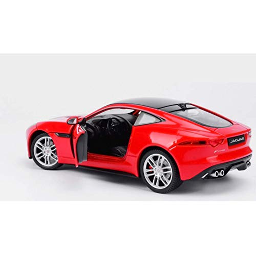 Colección de simulación Metal Modelo de coches Jaguar Deportes modelo de coche de aleación modelo de coche de carreras de coches modelo exclusivo Adornos de colección modelo (color: rojo) liuchang20