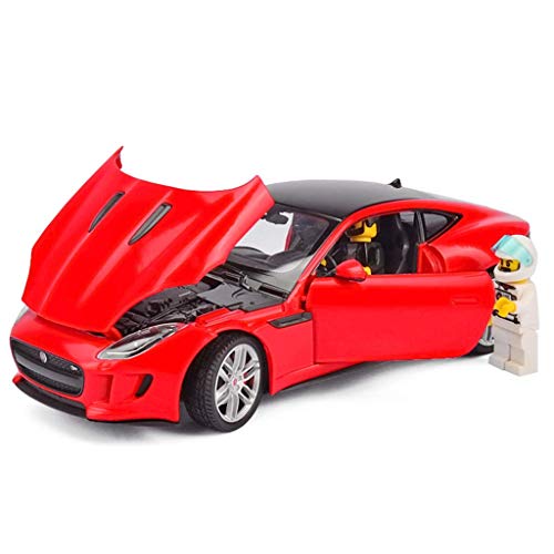 Colección de simulación Metal Modelo de coches Jaguar Deportes modelo de coche de aleación modelo de coche de carreras de coches modelo exclusivo Adornos de colección modelo (color: rojo) liuchang20