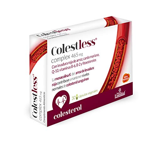 Colestless® complex con levadura roja de arroz, cardo mariano, Q-10, fitoesteroles, vitaminas B-2 y B-6 – 30 Cápsulas vegetales.