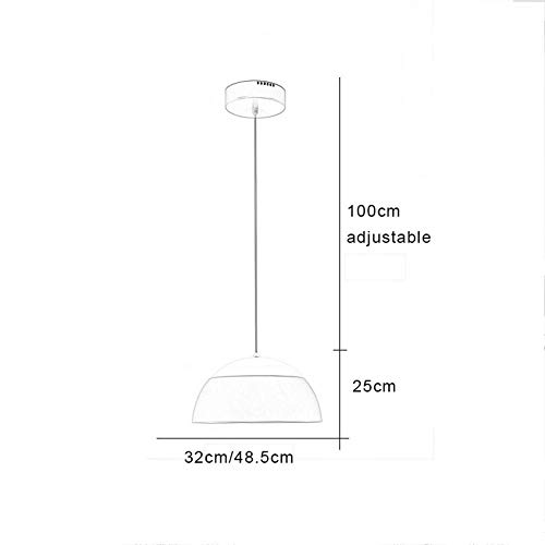 Colgante de techo Lámpara de sombra Lámpara de acrílico Sola cabeza Macaron simple Lámpara Led (Tamaño: 48.5cmx25cm)