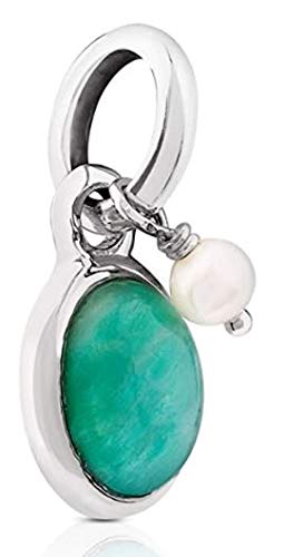 Colgante TOUS Tiny de plata de primera ley con cuarzo con dumortierita y rubí, 0,9 cm