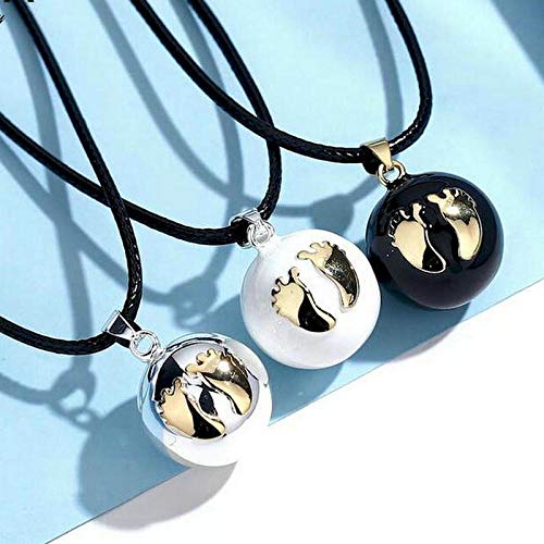 Collar con colgante de bola de armonía para el embarazo, bola Mexcian, colgante de bola de deseo, joyería fina para mujer, mejor regalo N14NB317 corazón