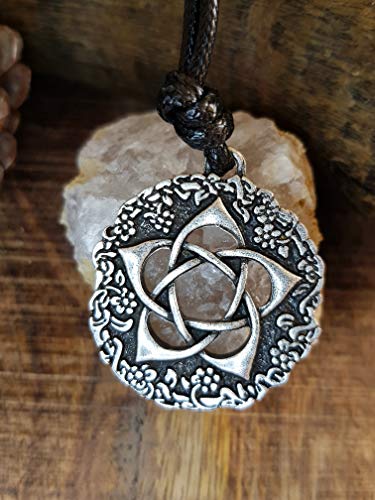 Collar con flor de loto y mandala – Símbolo de geometría sagrada – Joya del OM budista zen yoga – Regalo original unisex para mujer y hombre