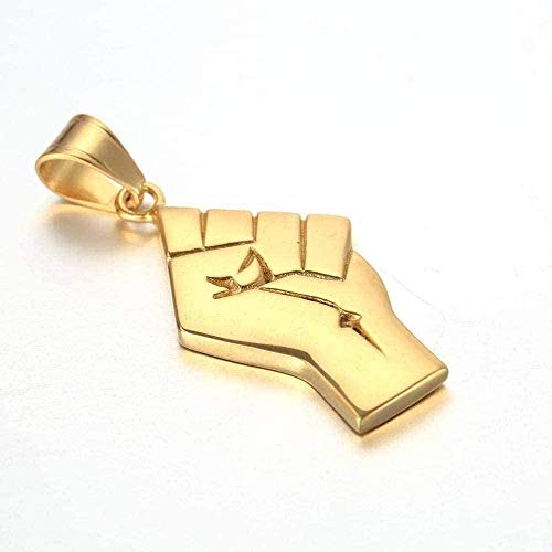 Collar de joyería de Acero Inoxidable para Hombre, Collar de campeón de Oro, puño, Colgante de Acero de Titanio, Regalo para Mujeres, Hombres