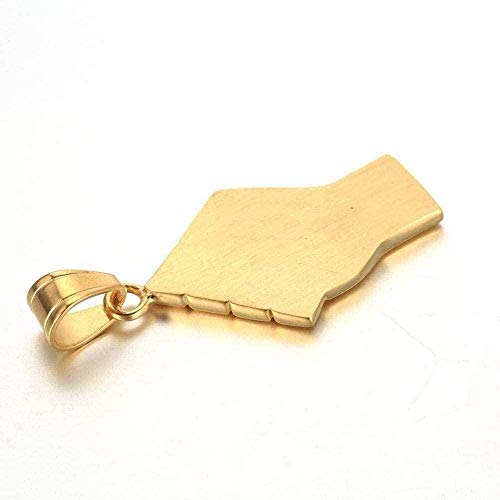 Collar de joyería de Acero Inoxidable para Hombre, Collar de campeón de Oro, puño, Colgante de Acero de Titanio, Regalo para Mujeres, Hombres