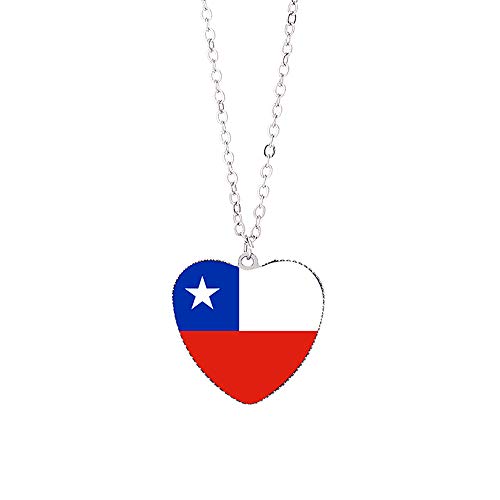 Collar hecho a mano con diseño de bandera de Chile