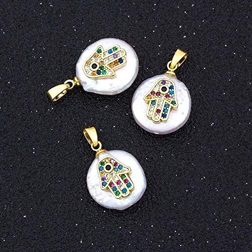 Collar Oro Pavo Ojo Azul Manos Fátima Palma Cz Collar Regalo para Mujeres Joyería De Cobre Al por Mayor Collar De Cadena De La Suerte Regalo para Mujeres Hombres Regalos