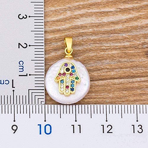 Collar Oro Pavo Ojo Azul Manos Fátima Palma Cz Collar Regalo para Mujeres Joyería De Cobre Al por Mayor Collar De Cadena De La Suerte Regalo para Mujeres Hombres Regalos