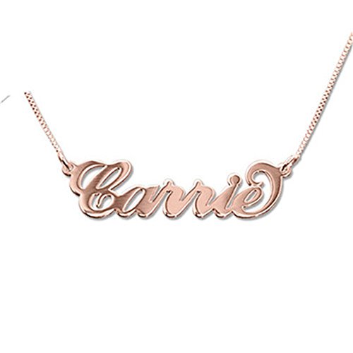 Collar Plata Colgante con Nombre Personalizados Joya para Mujer Regalo para Familia Novia Cumpleaño Cadena Más Extención