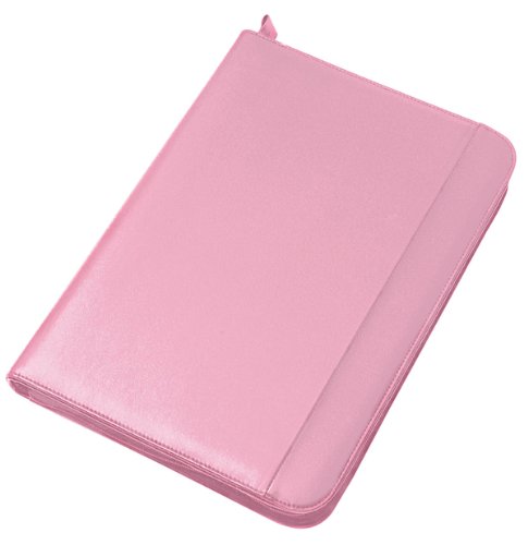 Collins- Carpeta archivadora con anillas con cremallera y acolchado externo color rosa