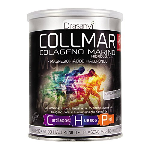 COLLMAR Colágeno Marino Hidrolizado con Magnesio, Ácido Hialurónico y Vitamina C 300 g Polvo