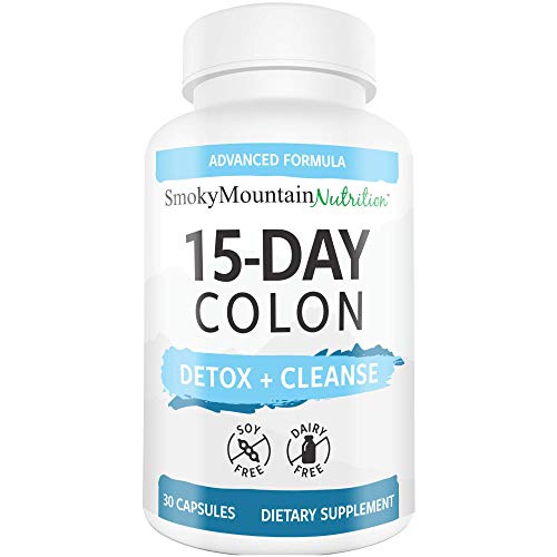Colon Detox and Cleanse - 15 Day Quick Cleanser - Supports Weight Loss as Diet Pills for Fast Fat Loss and Metabolism Booster - Constipation and Bloating Relief - Smoky Mountain Nutrition