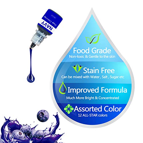 Colorante Jabón - 12 Colores Colorante de Bomba de Baño Líquido para Fabricación de Jabón, Limo - Tinte de Jabón para Kit de Suministros de Elaboración Jabon DIY, Bomba de Baño, Slime, Manualidades