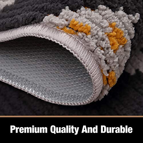 Color&Geometry Felpudo de Entrada, Interior Alfombra Antideslizante, Tapete para Puerta Lavable a Máquina, Absorbente para Pasillo, Cocina, Jardín, 80 x 100 cm, Marrón