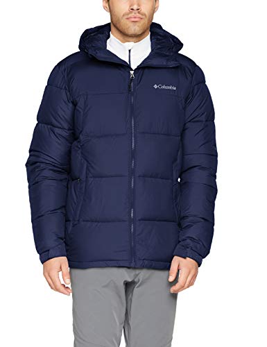 Columbia Pike Lake Chaqueta con Capucha para Hombre, Azul (Collegiate Navy), L