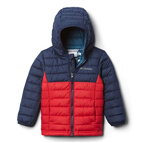 Columbia Youth Powder Lite Chaqueta con Capucha para niño, Niños, Rojo (Mountain Red, Red Jasper), M