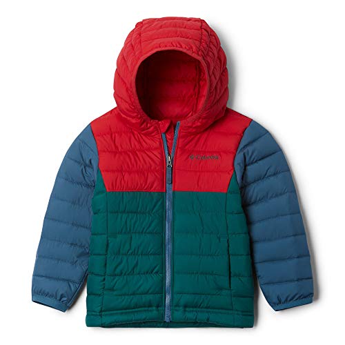 Columbia Youth Powder Lite Chaqueta con Capucha para niño, Niños, Rojo (Mountain Red, Red Jasper), M