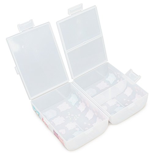 COM-FOUR® fiambrera"Búhos" para llevar - fiambrera con 3 compartimentos - fiambrera 17 x 13 x 10 cm (001 piezas -"búhos")