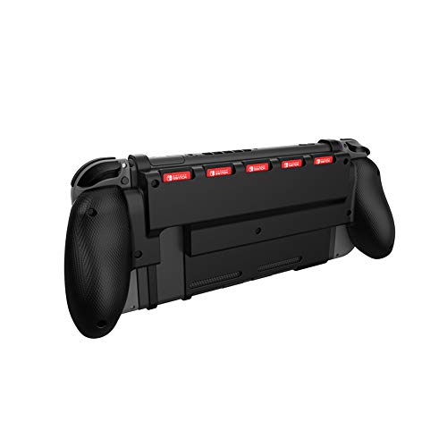 Comfort Grip Case for Nintendo Switch With Game Storage - Protective Cover for use on the Nintendo Switch Console in Handheld GamePad Mode with built in Game Storage - BLACK
