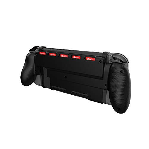 Comfort Grip Case for Nintendo Switch With Game Storage - Protective Cover for use on the Nintendo Switch Console in Handheld GamePad Mode with built in Game Storage - BLACK