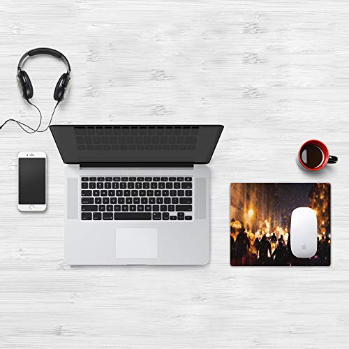 Comfortable Mouse Pad 320x250 mm,Surf Decor, Summer Surf Letras retro que reflejan el ar,Gaming Matte superficie lisa para ratón de goma antideslizantes con Designs para gamer y Office trabajo32x25 cm