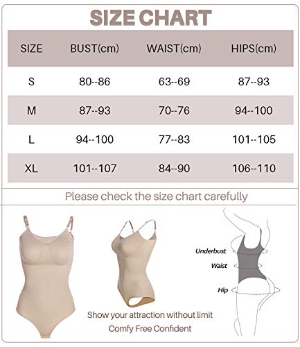 COMFREE Bodies Moldeadores para Mujer Adelgazante Faja Reductora Ligero Control de Barriga sin Mangas Body Shaper Talla Grande XL Beige
