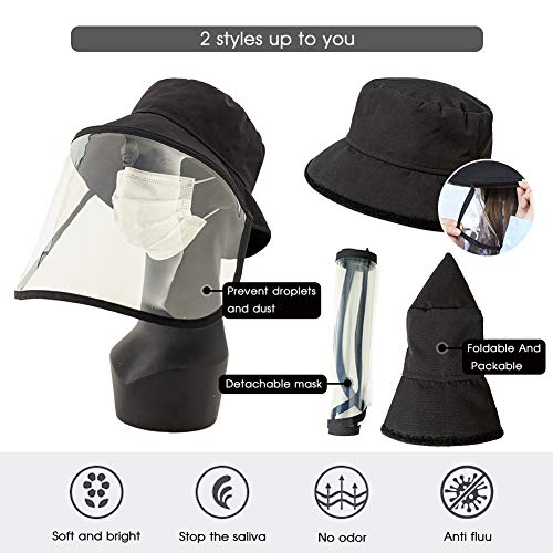 Comhats - Sombrero plegable para mujer, color negro