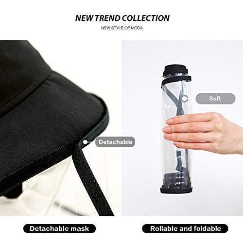 Comhats - Sombrero plegable para mujer, color negro