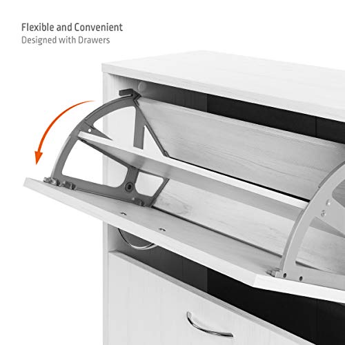 COMIFORT Mueble Zapatero de 3 Puertas - Organizador de Zapatos Moderno, Estilo Escandinavo, Gran Almacenaje, Muy Resistente, Fabricado en Europa, Color Nordic