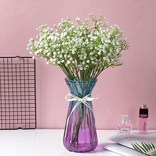 Comius Sharp 12 Piezas Plantas Artificiales Gypsophila, Flores Artificiales Falsos, Artificial Gypsophila Paniculata Flor para Bodas, Manualidades, Hogar, Fiestas o Regalo por San Valentín (Blanco)