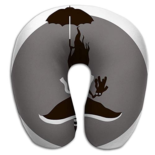 Cómodo cojín en Forma de U, Soporte en un Tren, avión, automóvil, autobús o Mientras acampa, Paraguas Alice Soars Girl Who Plush Rabbit Hand