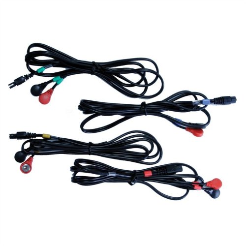 COMPEX Cables a presión SNAP, color negro, talla única, pack de 4