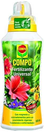 Compo Calidad para Plantas Ornamentales de Interior o terraza, Fertilizante líquido Universal con Extra de magnesio, 500 ml, 1433312011