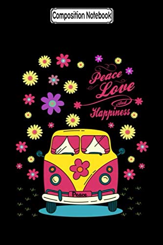 Composition Notebook: Happy Hippo Lovely Tapestry Decor Headbands Sandals Snacks Blouse Patches Hippie Notebook Journal Notebook Blank Lined Ruled 6x9 100 Pages